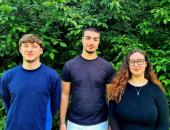 Erfolgreiche Lehrabschlüsse: Nolan Tierney, Luca Giangreco, Asia Gugliuzzo