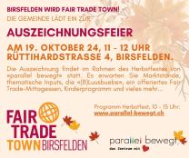 Fair Trade Town - Einladung zur Auszeichnungsfeier