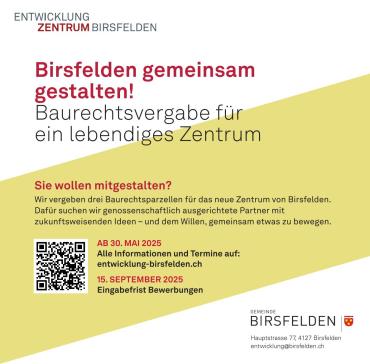 Baurechtsvergabe für das neue Zentrum von Birsfelden