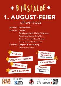 Plakat 1. August-Feier 2025