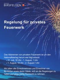 Plakat Feuerwerk Nationalfeiertag