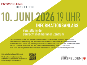 Informations­anlass Vor­stell­ung der Bau­rechts­nehmen­den Zentrum