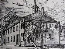 Erstes Schulhaus um 1900