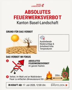 Feuerwerksverbot seit 17.7.2026  (Feuerwehr Münchenstein)